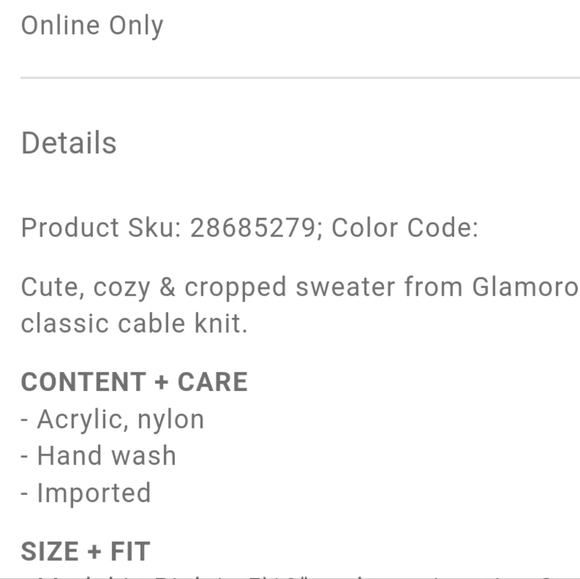Urban Outfitters Glamorous Cropped cable knit sweater - Picture 7 of 7